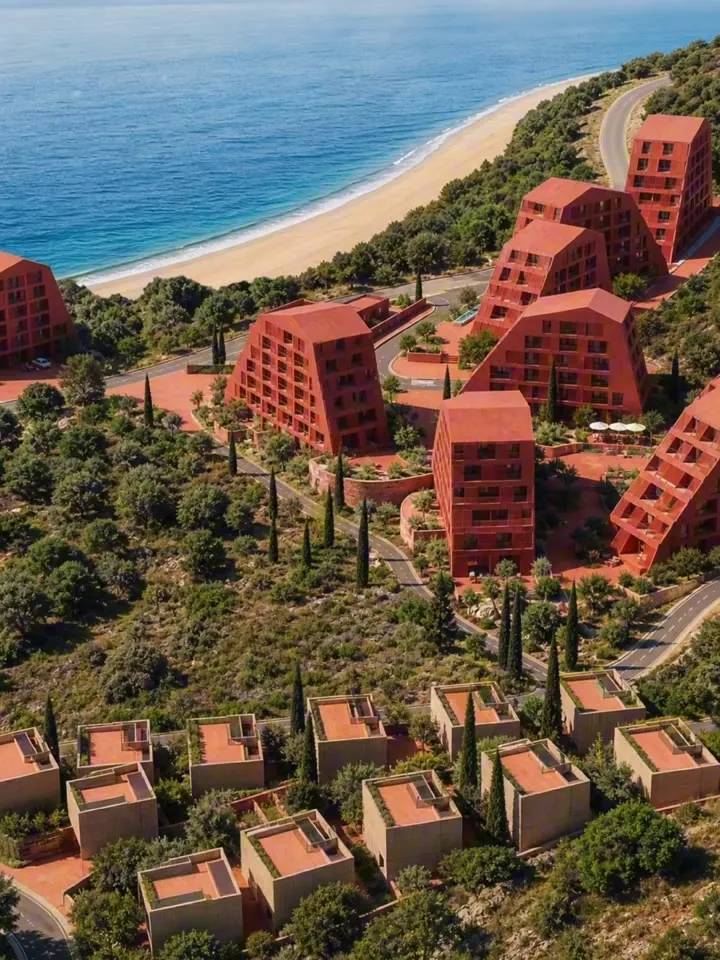 Aerial view of Marea Coast from the film