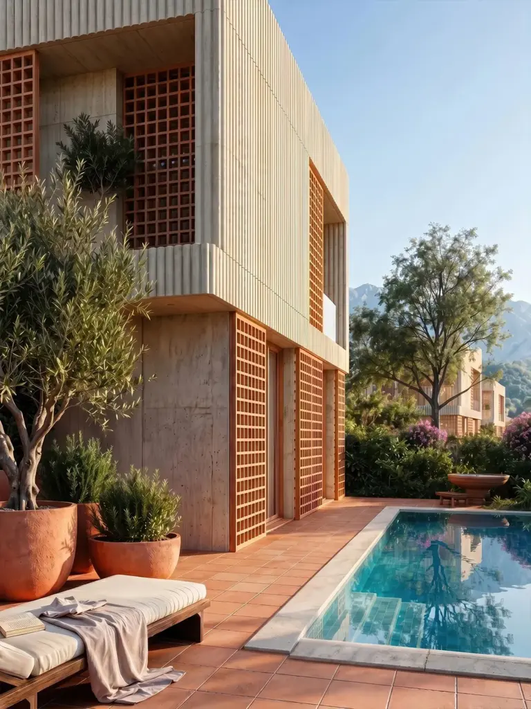 Villa, veranda and pool