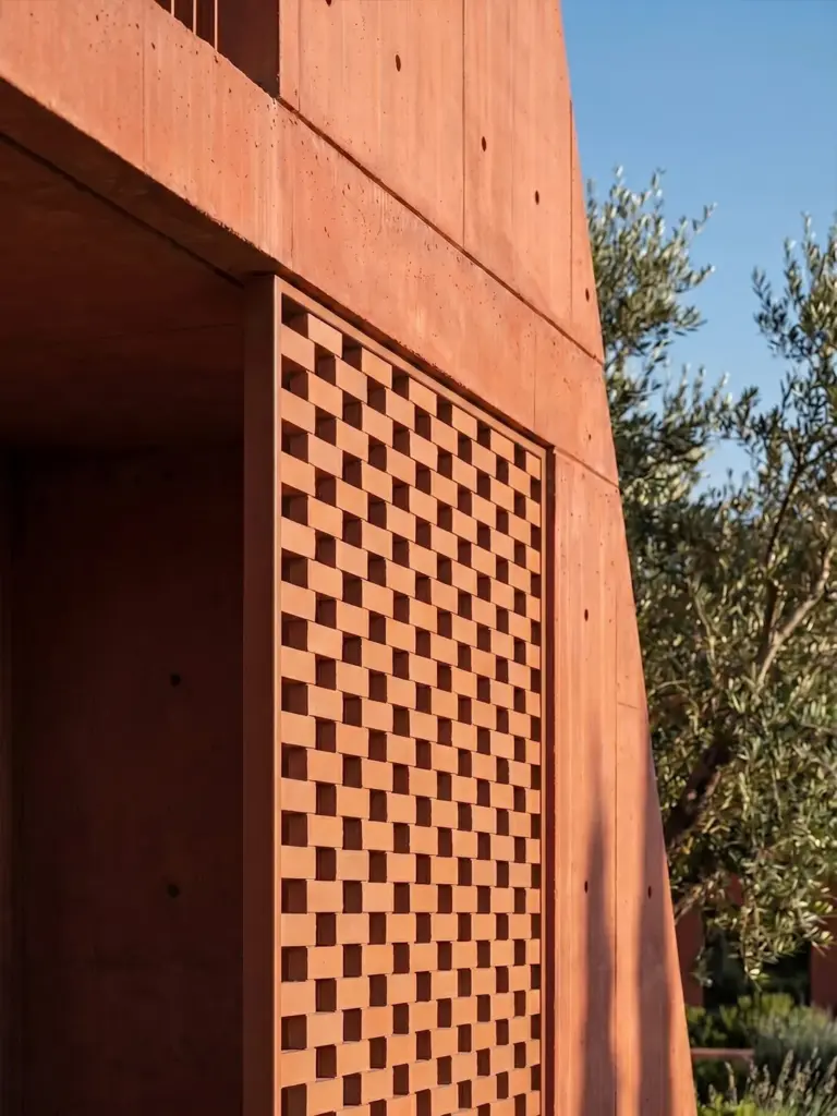 Terracotta and perforated brick